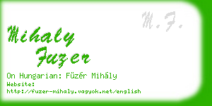 mihaly fuzer business card